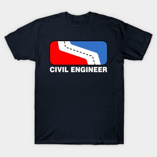 Civil Engineer League White Text T-Shirt